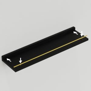 WOPITUES Floating Shelves with Black Metal Guardrail, Shelves for Wall Decor Set of 3, Wall Shelves for Bedroom, Bathroom, Kitchen, Living Room, Plants, Picture Frames, Art- Black