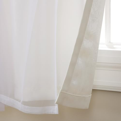 TOWN & COUNTRY LUXE Talia Double Layer Indoor Curtains, Sheer and Room Darkening Blackout, Grommet Top, Energy Efficient, 2-Pack Set, 52"x84", Rose Blush
