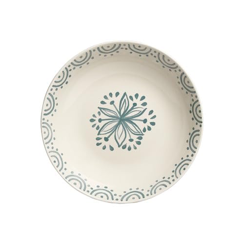 Sango Siterra Painter's Palette 16-Piece Stoneware Dinnerware Set - Service for 4, Ceramic Plates and Bowls Sets, Chip Resistant, Rustic Dishware, Microwave & Dishwasher Safe Kitchen Dishes
