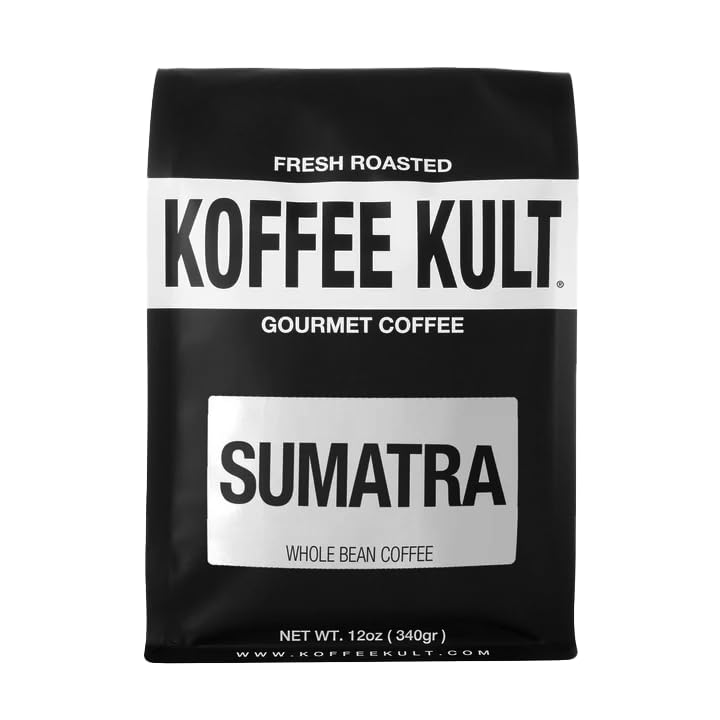 Koffee Kult Dark Roast Whole Bean Coffee - Small Batch 100% Arabica Gourmet Blend, Smooth and Well Balanced Artisan Roasted in 32oz Resealable Package