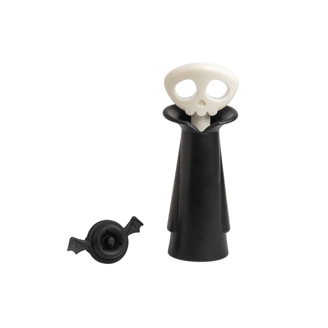 OTOTO Wine Stoppers & Pourer - Halloween Gifts for Wine Lovers, Spooky Wine Bottle Stopper, Wine Goth Accessories, Fun Kitchen Gadgets (Count Corkula)