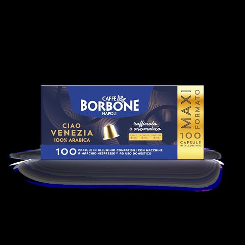 Caffè Borbone Espresso Intenso Aluminum Capsules Compatible with Nespresso Original Machines, Dark Roast, 100 Count