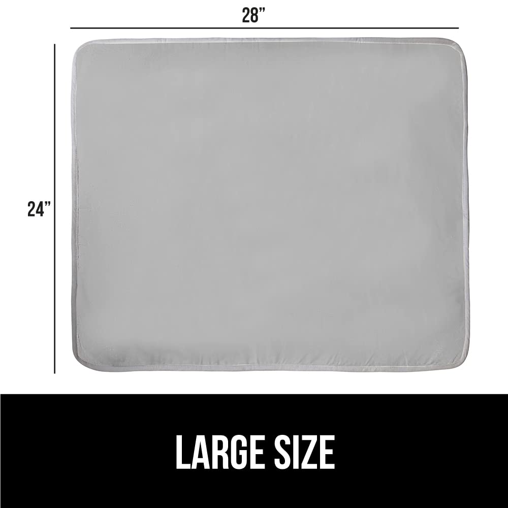 GORILLA GRIP The Original Ironing Board Cover and Pad, Silicone Coating, Thick Scorch Resistant Padding, Heavy Duty Iron Covers Standard Boards, Hook and Loop Fastener Strap, Silver, 15x54