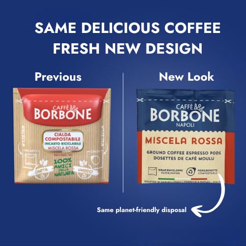Caffè Borbone Espresso Paper Pods, Blue Blend, Balanced and Full-Bodied, Medium Roast ESE Pods, Authentic Italian Espresso - 150 Count