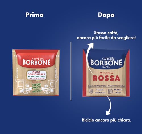 Caffè Borbone Espresso Paper Pods, Blue Blend, Balanced and Full-Bodied, Medium Roast ESE Pods, Authentic Italian Espresso - 150 Count