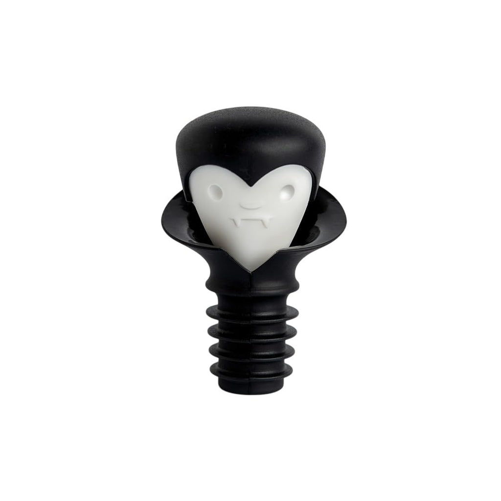 OTOTO Wine Stoppers & Pourer - Halloween Gifts for Wine Lovers, Spooky Wine Bottle Stopper, Wine Goth Accessories, Fun Kitchen Gadgets (Count Corkula)
