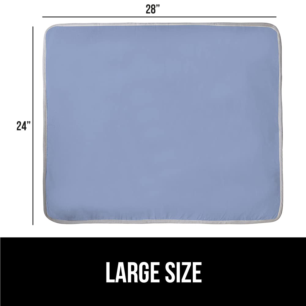 GORILLA GRIP The Original Ironing Board Cover and Pad, Silicone Coating, Thick Scorch Resistant Padding, Heavy Duty Iron Covers Standard Boards, Hook and Loop Fastener Strap, Silver, 15x54