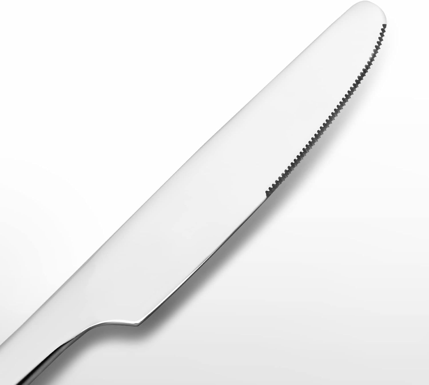 KINGSTONE Stainless Steel Dinner Knives Set of 4, 8.9-Inch Shiny Mirror Dinner Knife with Clean Design, Heavy Duty Butter Knife, Sharp Table Knives for Home Kitchen, Restaurant Use