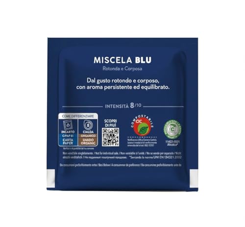 Caffè Borbone Espresso Paper Pods, Blue Blend, Balanced and Full-Bodied, Medium Roast ESE Pods, Authentic Italian Espresso - 150 Count