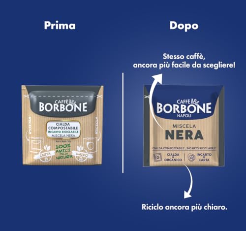 Caffè Borbone Espresso Paper Pods, Blue Blend, Balanced and Full-Bodied, Medium Roast ESE Pods, Authentic Italian Espresso - 150 Count