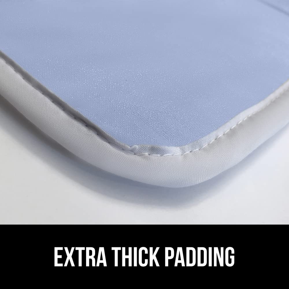 GORILLA GRIP The Original Ironing Board Cover and Pad, Silicone Coating, Thick Scorch Resistant Padding, Heavy Duty Iron Covers Standard Boards, Hook and Loop Fastener Strap, Silver, 15x54