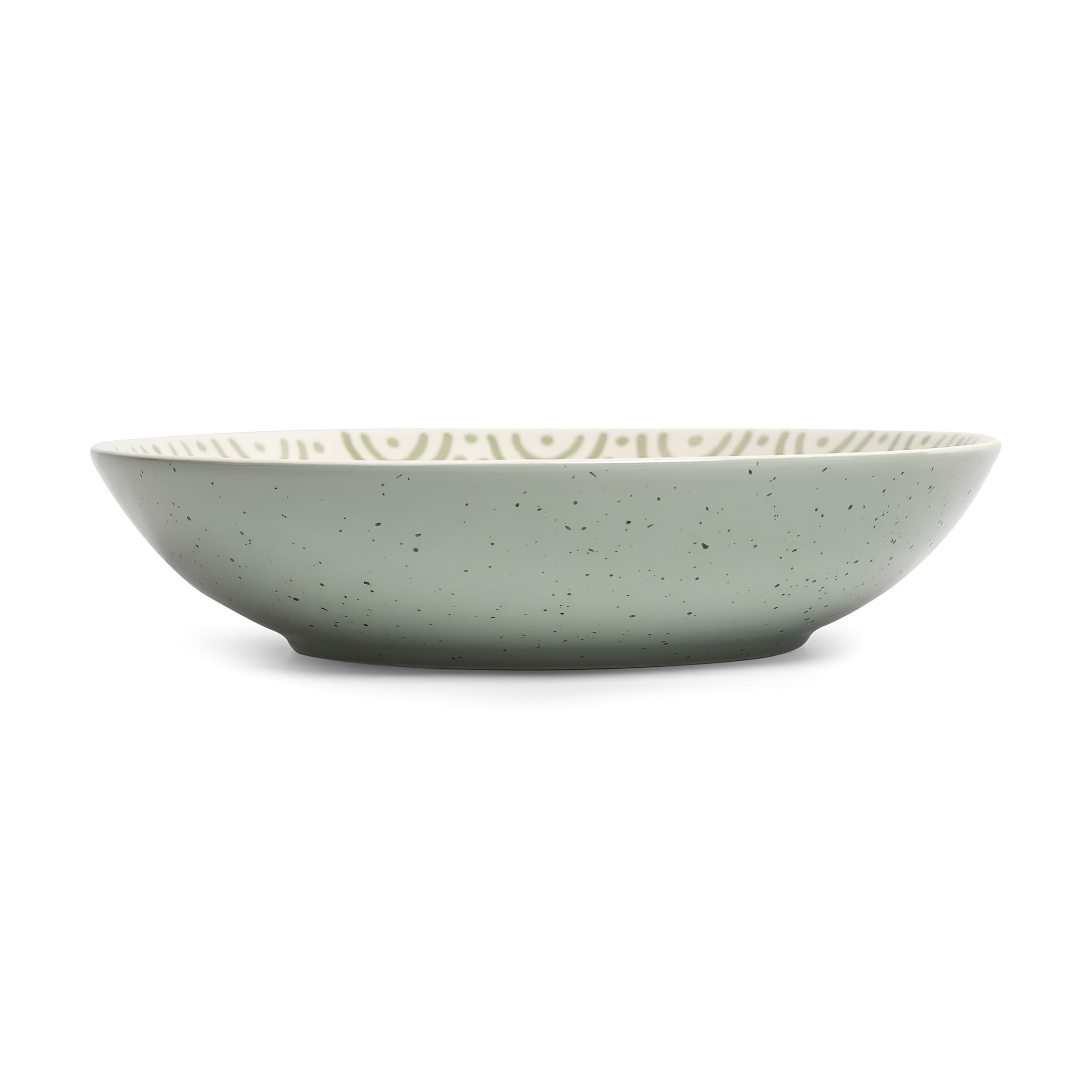 Sango Siterra Painter's Palette 16-Piece Stoneware Dinnerware Set - Service for 4, Ceramic Plates and Bowls Sets, Chip Resistant, Rustic Dishware, Microwave & Dishwasher Safe Kitchen Dishes