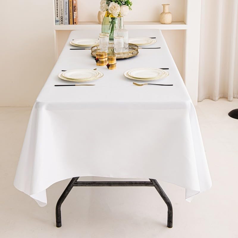 KINGSTONE Tablecloth 60 × 108 Inch, Table Cover for Dining Tables, Buffet Parties and Camping