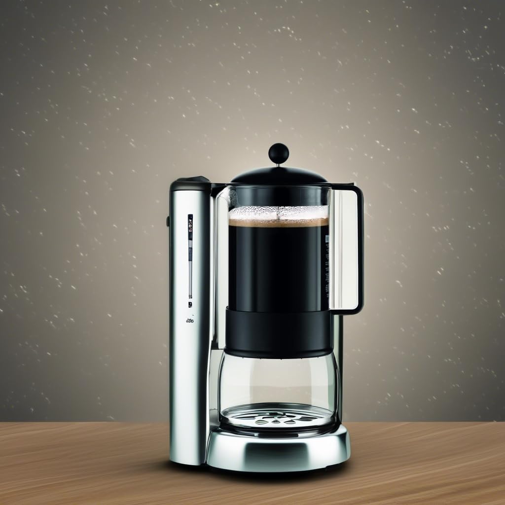 Bodum 12oz Brazil French Press Coffee Maker, High-Heat Borosilicate Glass, Black - Made in Portugal