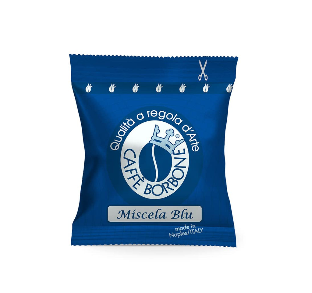 Caffè Borbone Compatible Lavazza Espresso Point 100 Coffee Pods, Blue Blend with Refined Taste, Powerful Character and Intense Aroma, Roasted and Freshly Packaged in Italy