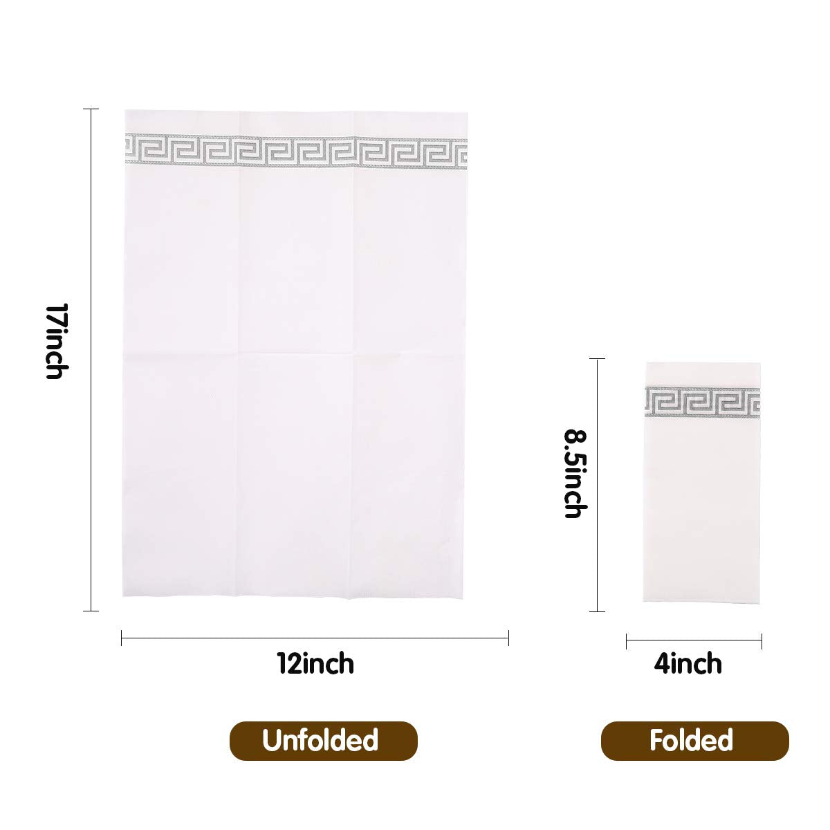 Vplus 200 PACK Guest Towels Disposable Bathroom, Decorative Bathroom Napkins, Soft and Absorbent Disposable Dinner Napkins Cloth Like for Kitchen, Parties, Weddings, Christmas Party（Gold)
