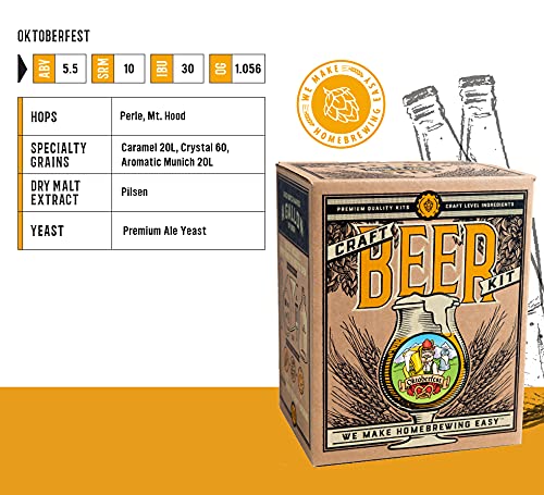 Craft A Brew - American Pale Ale - Beer Making Kit - Make Your Own Craft Beer - Complete Equipment and Supplies - Starter Home Brewing Kit - 1 Gallon