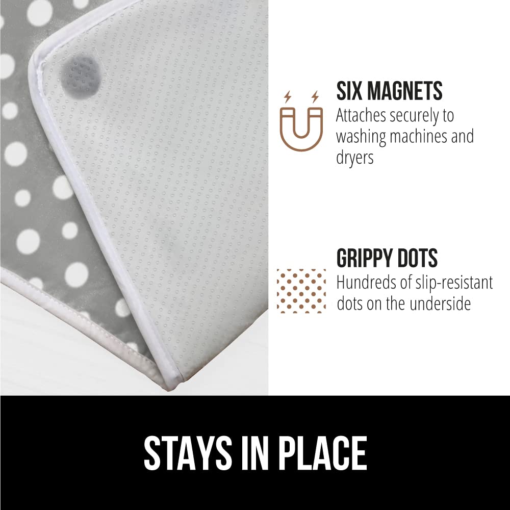 GORILLA GRIP The Original Ironing Board Cover and Pad, Silicone Coating, Thick Scorch Resistant Padding, Heavy Duty Iron Covers Standard Boards, Hook and Loop Fastener Strap, Silver, 15x54