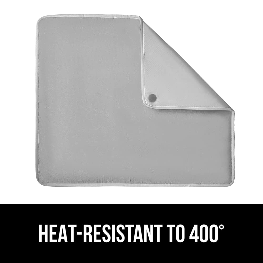 GORILLA GRIP The Original Ironing Board Cover and Pad, Silicone Coating, Thick Scorch Resistant Padding, Heavy Duty Iron Covers Standard Boards, Hook and Loop Fastener Strap, Silver, 15x54