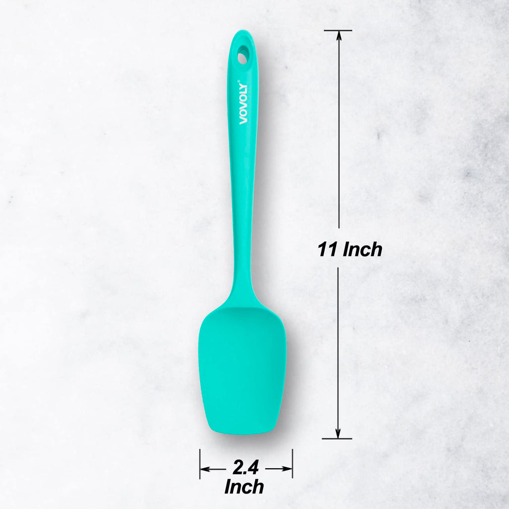 Silicone Spatula Set, High Heat Resistan Rubber Spoon Spatula, Non-Stick Spoonula with Seamless One Piece Design, Flexible Scrapers Baking Mixing Tool,3 Pack, Black