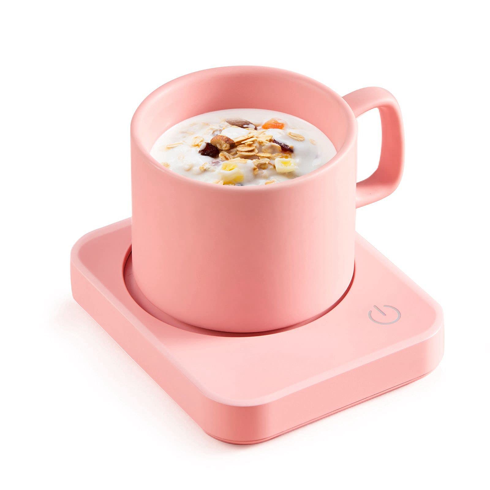 VOBAGA Coffee Mug Warmer for Desk with Auto Shut Off & 3-Temp Settings, Coffee Cup Warmer with Smart Safety Alert Home Office Accessory, Perfect for Coffee, Tea, Milk (Mug for Display)
