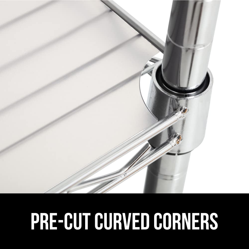 GORILLA GRIP ShelfGuard Wire Shelf Liner Compatible with Amazon Basics Shelving Unit, Set of 4 Waterproof Liners for Organizing Metal Rack Shelves, Kitchen Cabinets, Cupboard, Pantry, 14x36 Clear