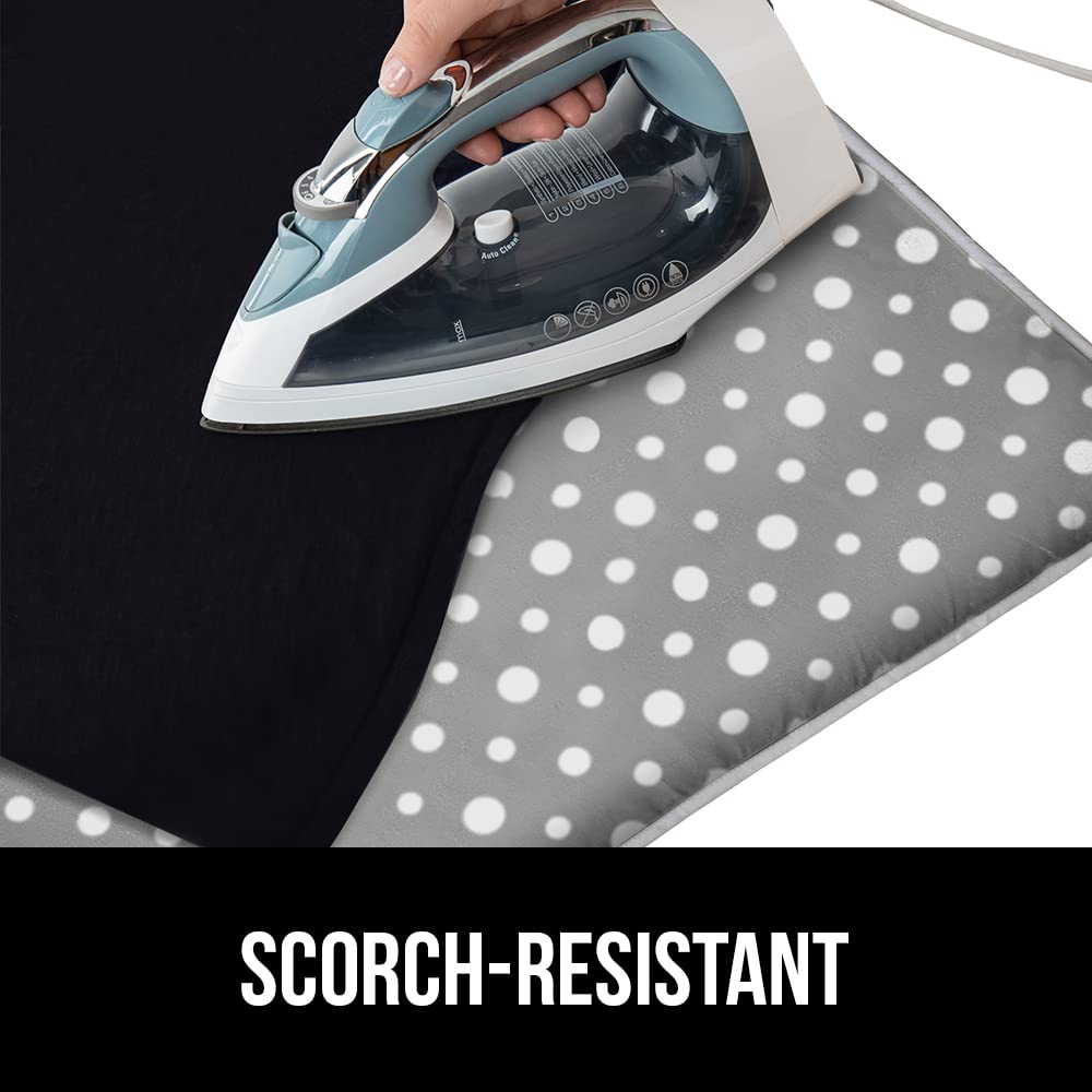 GORILLA GRIP The Original Ironing Board Cover and Pad, Silicone Coating, Thick Scorch Resistant Padding, Heavy Duty Iron Covers Standard Boards, Hook and Loop Fastener Strap, Silver, 15x54