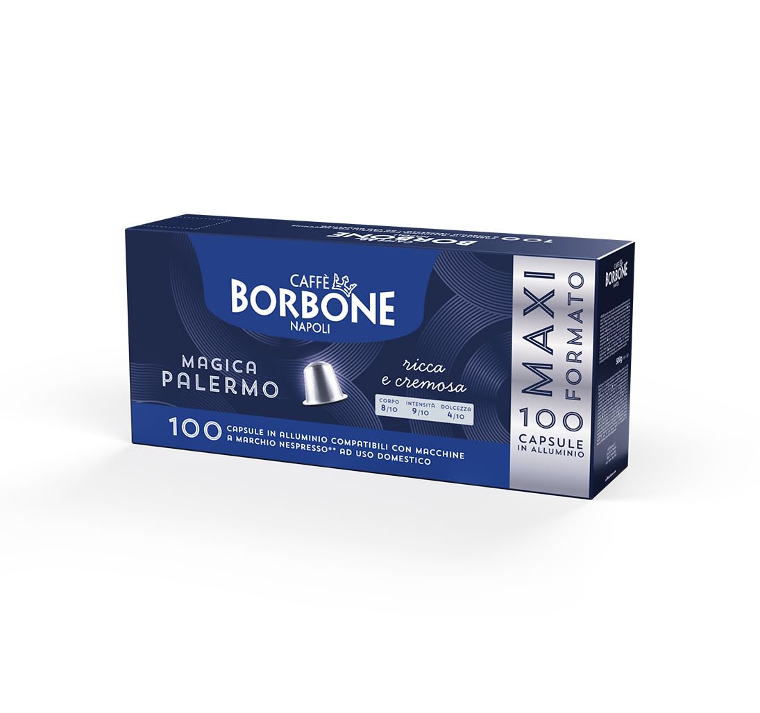 Caffè Borbone Espresso Intenso Aluminum Capsules Compatible with Nespresso Original Machines, Dark Roast, 100 Count