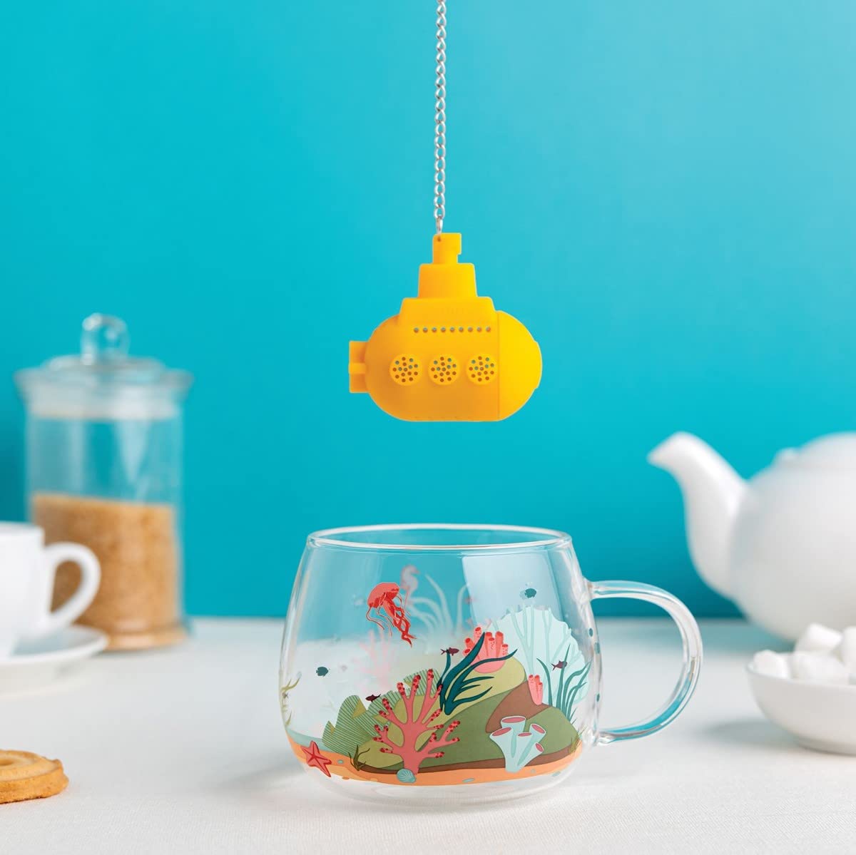 Cute Tea Infuser by OTOTO - Loose Leaf Tea Steeper, Tea Accessories, Tea Diffusers, Tea Infuser for Loose Leaf Tea, Tea Strainers, Cute Gifts, Tea Gift Set, Kitchen Gifts, Cooking Gadgets