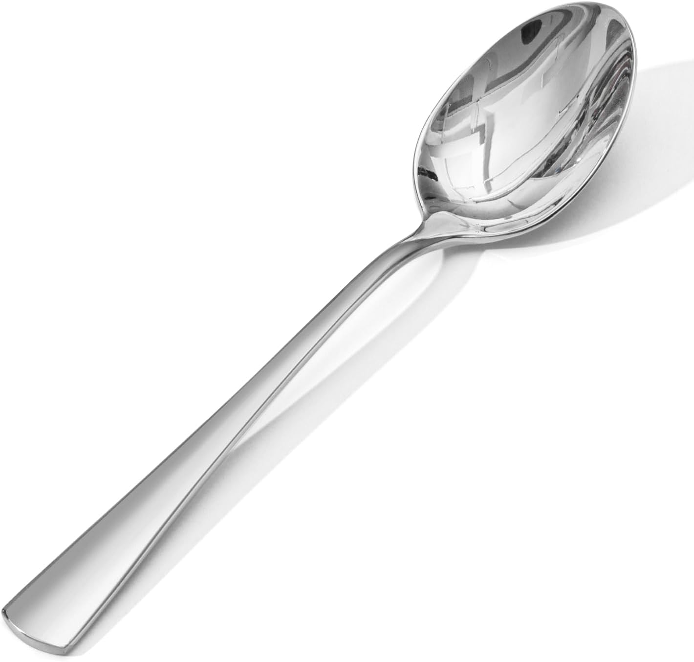 KINGSTONE 8.15-Inch Dinner Spoons (Not Teaspoons), 4-Piece 18/10 Stainless Steel Table Spoon Set, Silver, Food Grade, Dishwasher Safe