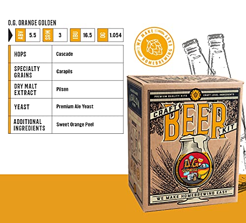Craft A Brew - American Pale Ale - Beer Making Kit - Make Your Own Craft Beer - Complete Equipment and Supplies - Starter Home Brewing Kit - 1 Gallon