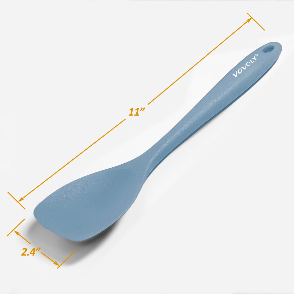 Upgrade Silicone Spatula Spoon Set,VOVOLY Heat Resistant Rubber Spoonula, Seamless Non-Stick Flexible Scrapers for Baking Mixing Tool,3 Pack,