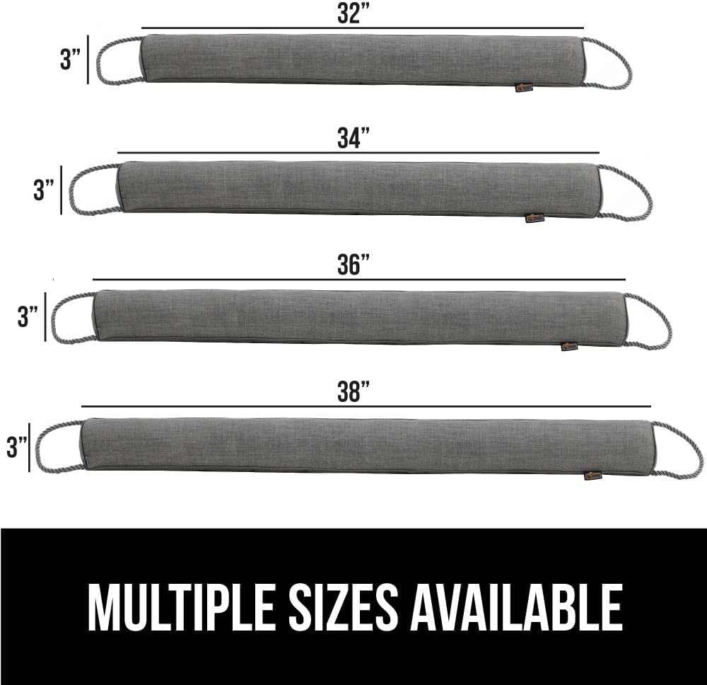 GORILLA GRIP Door Draft Stopper for Bottom of Doors, Sweep Weather Stripping Seal Noise, Cold Air Blocker, Soundproofing, Warmth Sealer, Easy Install Gap Filler, Home Essentials, 32 Inch, Gray