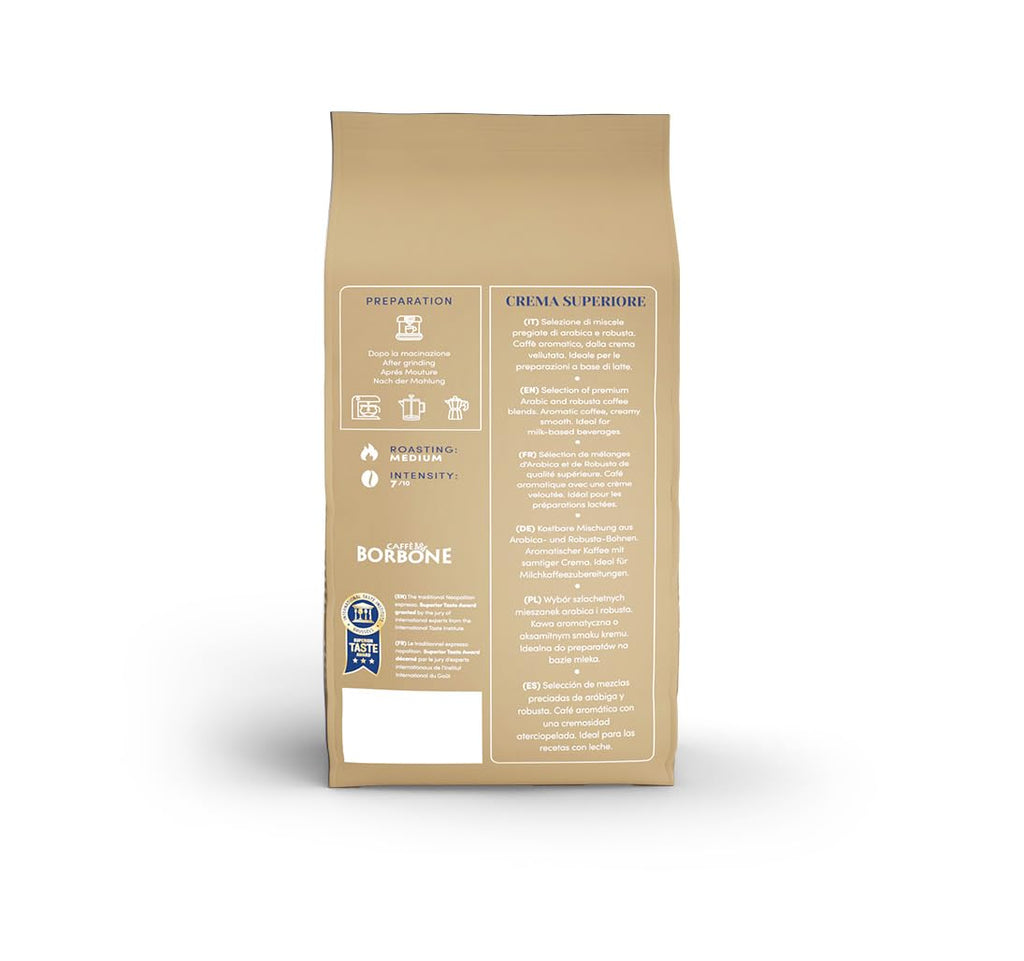 Caffè Borbone Crema Superiore Whole Bean Coffee, Arabica and Robusta Blend, Medium Roast, 2.2 lb Bag (Pack of 1)