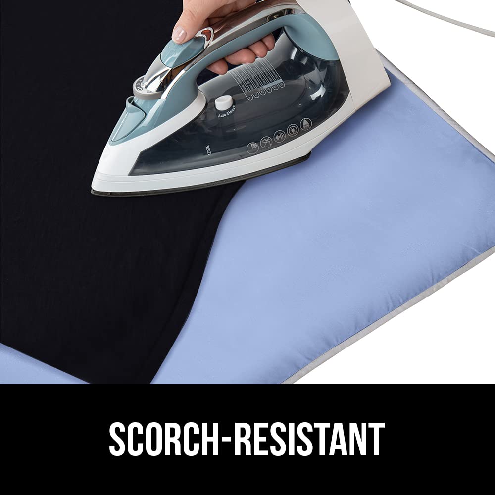 GORILLA GRIP The Original Ironing Board Cover and Pad, Silicone Coating, Thick Scorch Resistant Padding, Heavy Duty Iron Covers Standard Boards, Hook and Loop Fastener Strap, Silver, 15x54