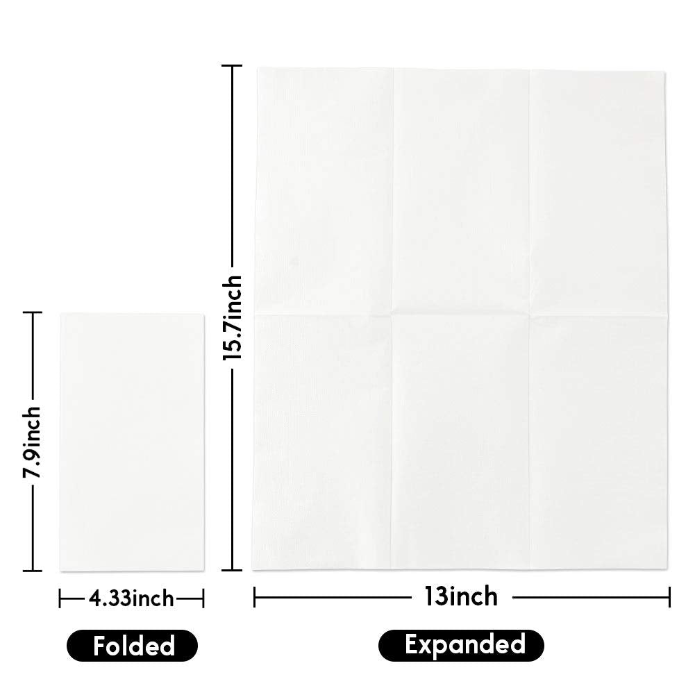Vplus 600 Pack Paper Napkins Guest Towels Disposable Premium Quality 3-ply Dinner Napkins Disposable Soft, Absorbent, for Kitchen, Wedding, Parties, Dinners or Events(Gold)