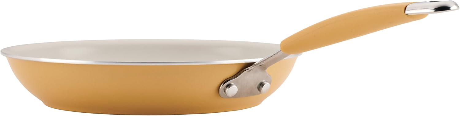 Rachael Ray - 16802 Rachael Ray Cucina Nonstick Cookware Pots and Pans Set, 12 Piece, Sea Salt Gray
