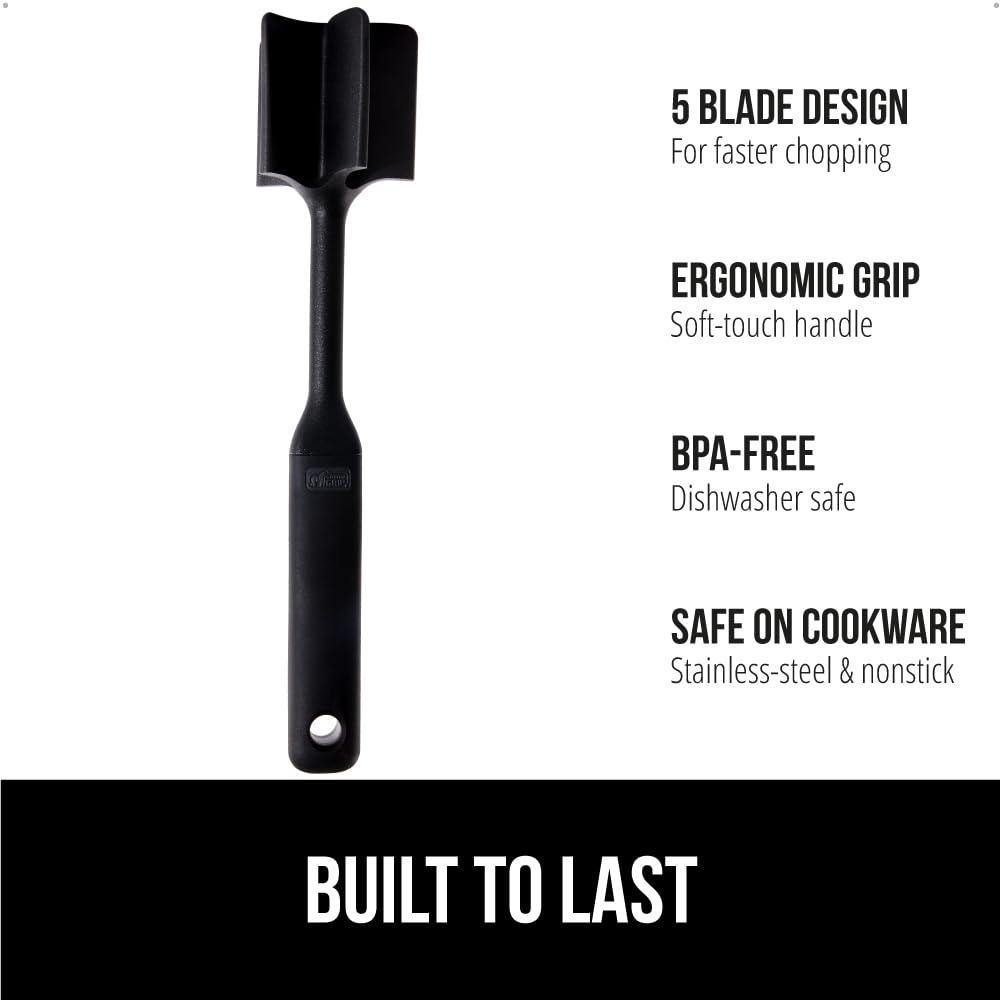 GORILLA GRIP BPA-Free Patented Dual-Sided Meat Tenderizer Tool, Soft Comfortable Handle, Heavy Duty Kitchen Mallet for Steak, Beef, Cutlets, Commercial Grade Chicken Pounder, Dishwasher Safe, Black