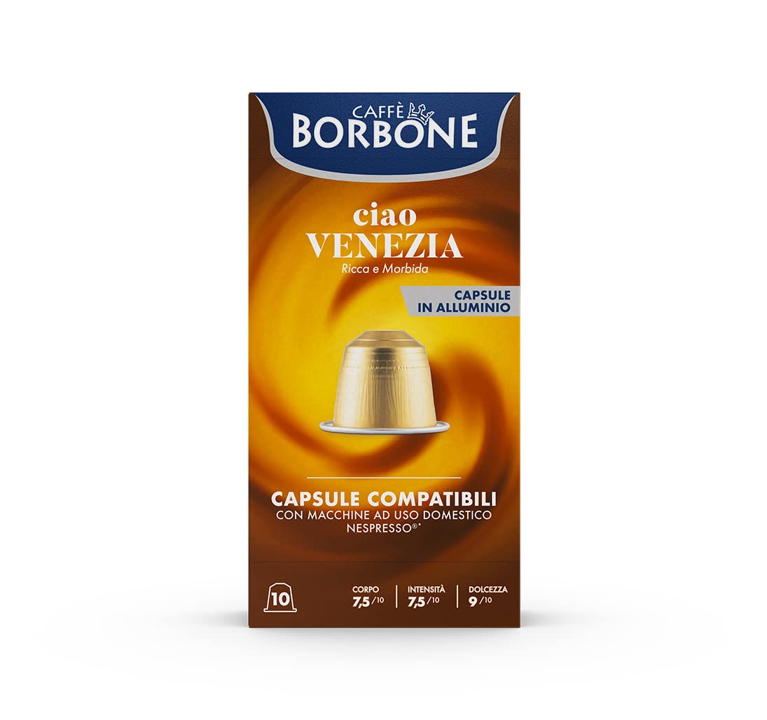 Caffè Borbone Espresso Intenso Aluminum Capsules Compatible with Nespresso Original Machines, Dark Roast, 100 Count