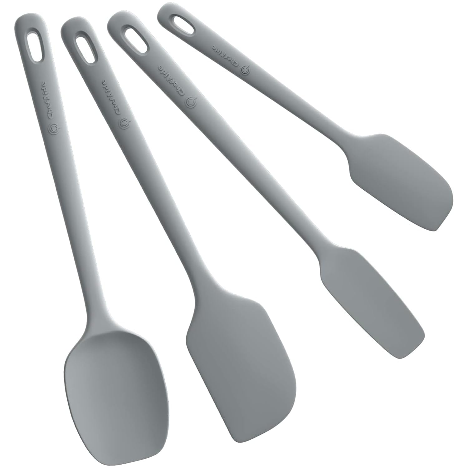 5 Pieces Silicone Spatula Set, Food Grade Rubber Spatula, Upgrade Strong Handle with Ergonomic Grip, Heat Resistant Up to 600°F for Nonstick Cookware, Cooking