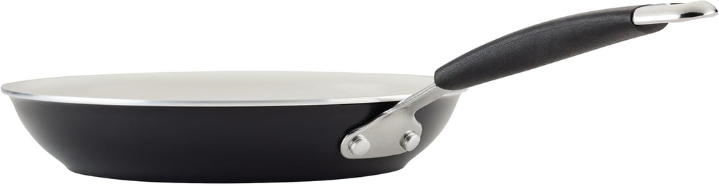Rachael Ray - 16802 Rachael Ray Cucina Nonstick Cookware Pots and Pans Set, 12 Piece, Sea Salt Gray
