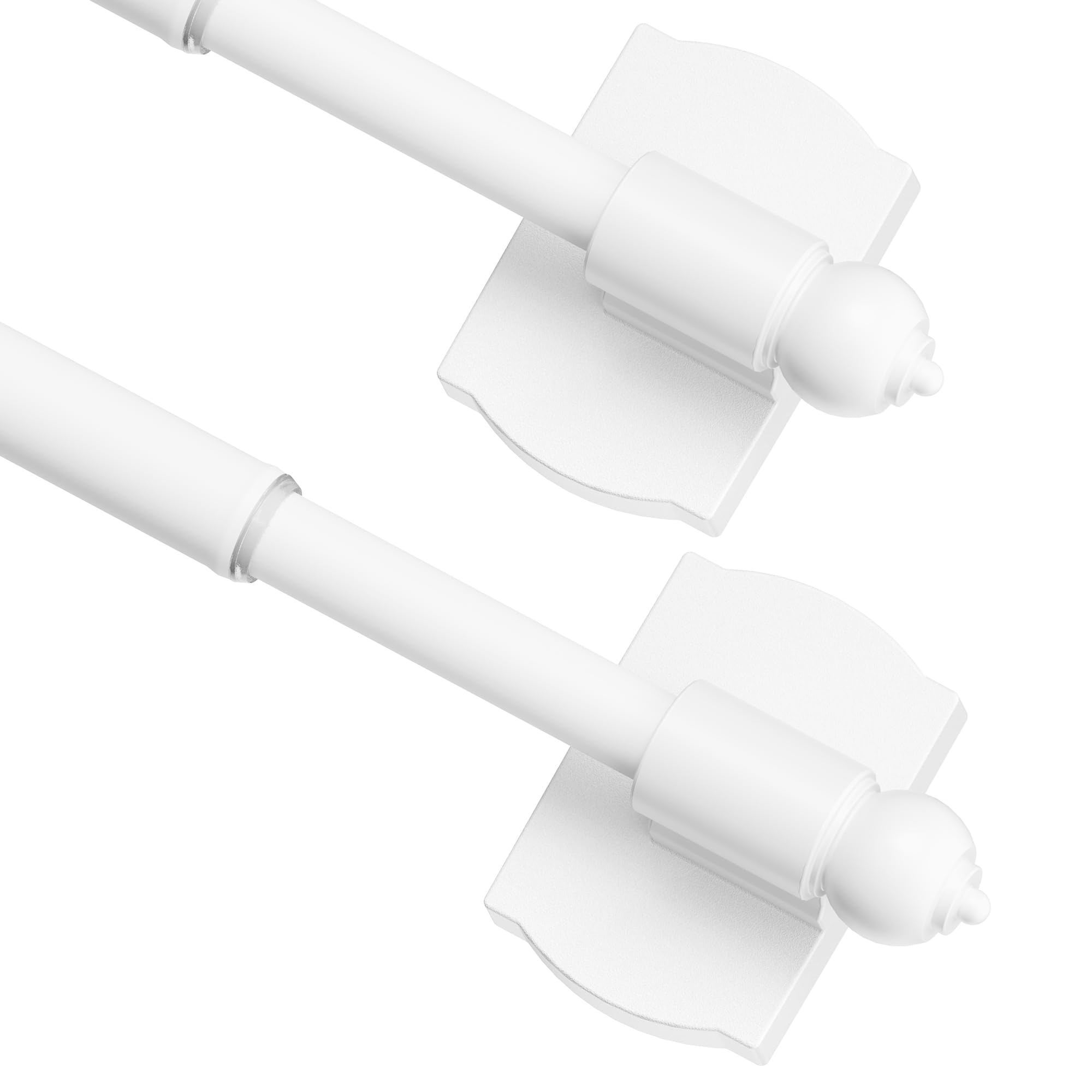 ENJOYBASICS 1 Pack Magnetic Curtain Rod, 16 to 28 Inches Adjustable Strong Magnet Bar for Door, Classroom Whiteboard, and Any Metal Space, No Drill Required, White