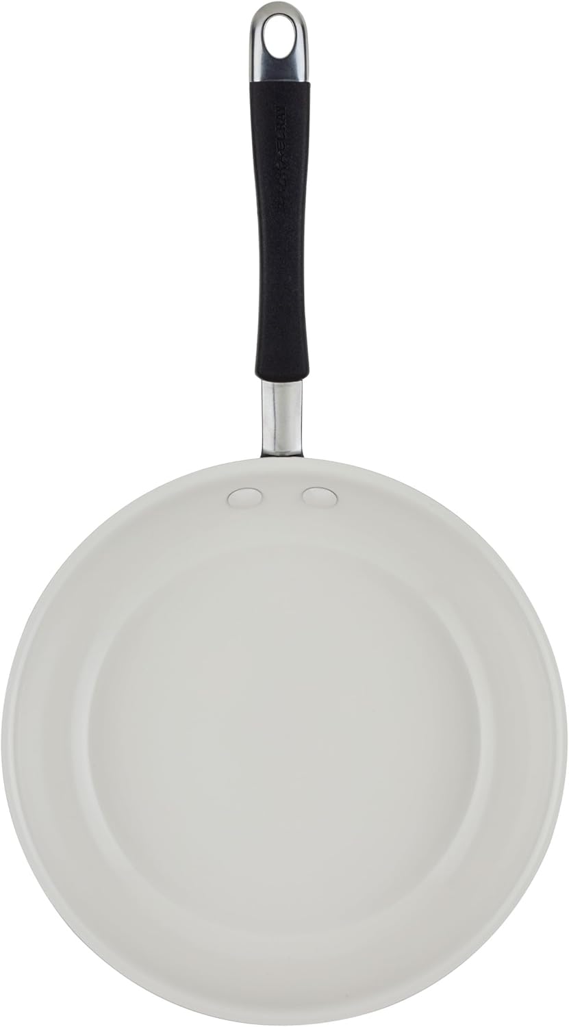 Rachael Ray - 16802 Rachael Ray Cucina Nonstick Cookware Pots and Pans Set, 12 Piece, Sea Salt Gray
