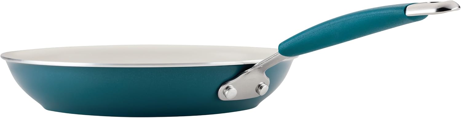 Rachael Ray - 16802 Rachael Ray Cucina Nonstick Cookware Pots and Pans Set, 12 Piece, Sea Salt Gray