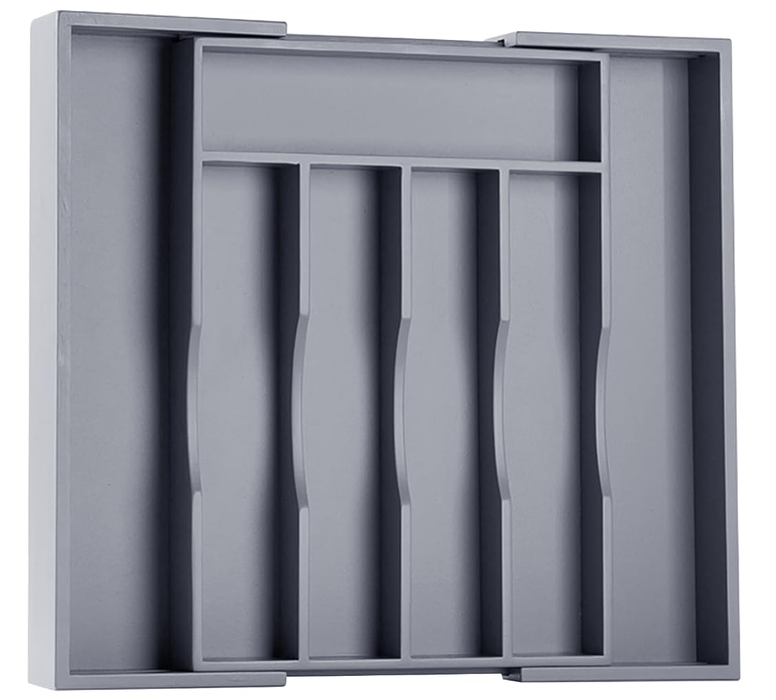 Bellsal Silverware Organizer Kitchen Drawer Organizer Expandable Bamboo Utensil Holder Cutlery Tray for Kitchen Utensil and Flatware Bedroom Office