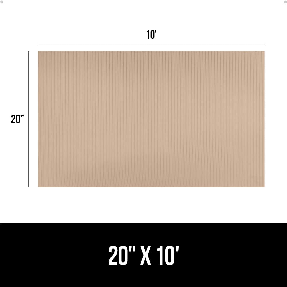 GORILLA GRIP DuraGuard Shelf Liner, Non-Adhesive Cabinet Liners for Kitchen Drawers, Shelves, Refrigerator, Pantry Storage, Bathroom Closet, Durable Waterproof BPA Free Ribbed Plastic, 12x20 Clear
