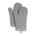 KITCHENAID Ribbed Soft Silicone Oven Mitt 2-Pack Set, 7.5"x13", Milkshake