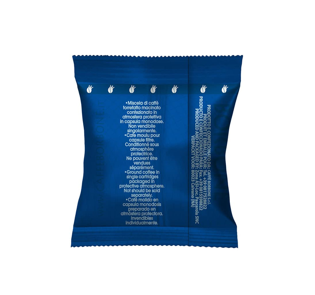 Caffè Borbone Compatible Lavazza Espresso Point 100 Coffee Pods, Blue Blend with Refined Taste, Powerful Character and Intense Aroma, Roasted and Freshly Packaged in Italy