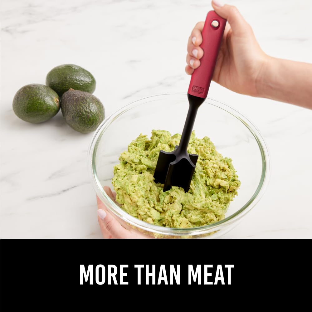 GORILLA GRIP BPA-Free Patented Dual-Sided Meat Tenderizer Tool, Soft Comfortable Handle, Heavy Duty Kitchen Mallet for Steak, Beef, Cutlets, Commercial Grade Chicken Pounder, Dishwasher Safe, Black