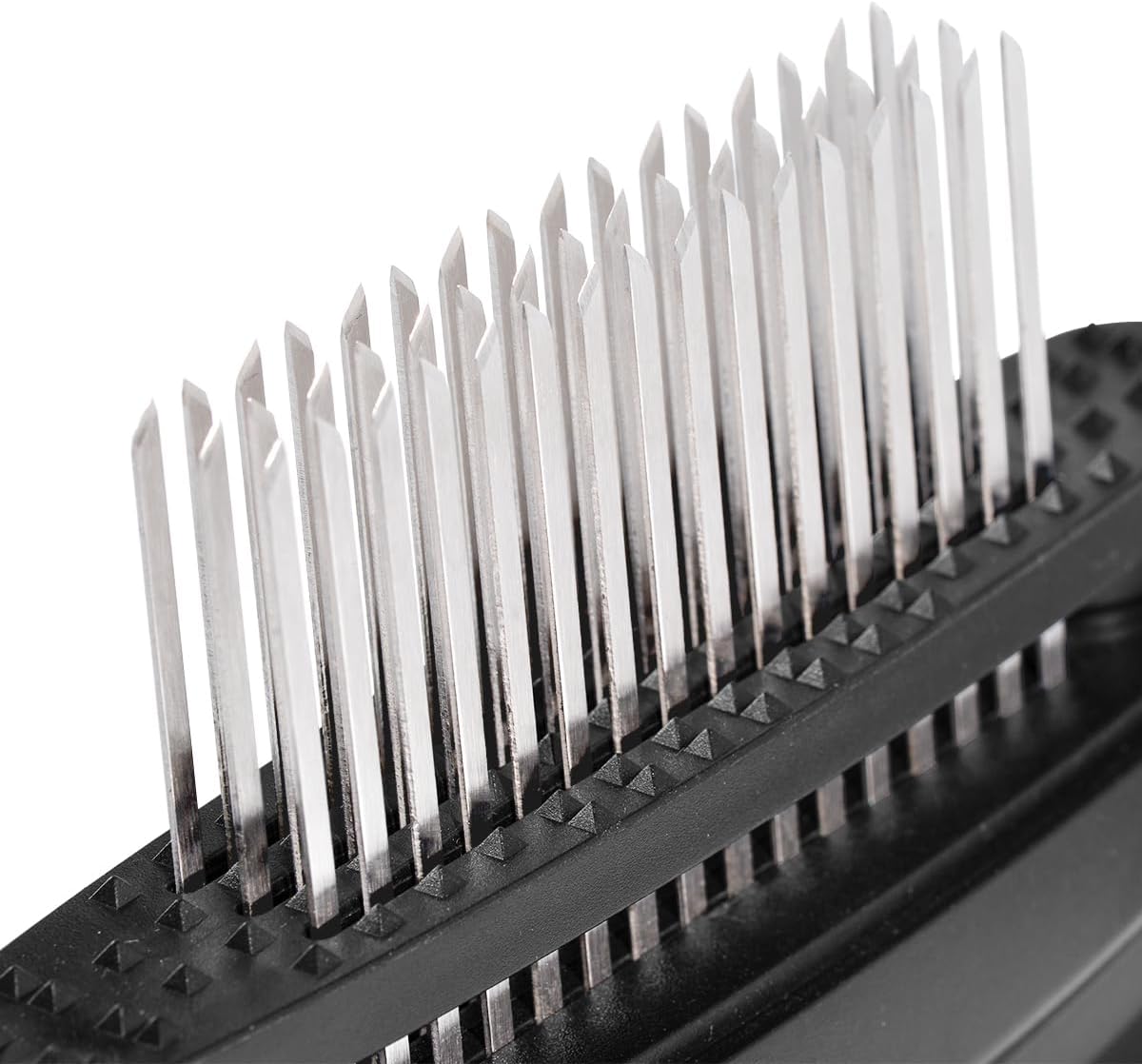 KEOUKE Meat Needle Tenderizer Black - 48 Stainless Steel Sharp Needles with Protective Cover, Compact Tenderizer for Beef, Chicken & Steak, Dishwasher Safe, Meat Mallet Alternative